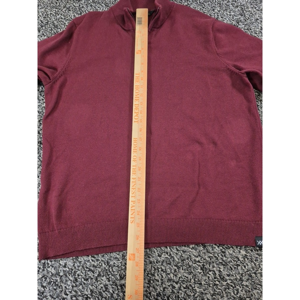 Rhone Sweater Mens Large Red Commuter 1/4 Zip Performance Golf Prep Pullover - Picture 5 of 7